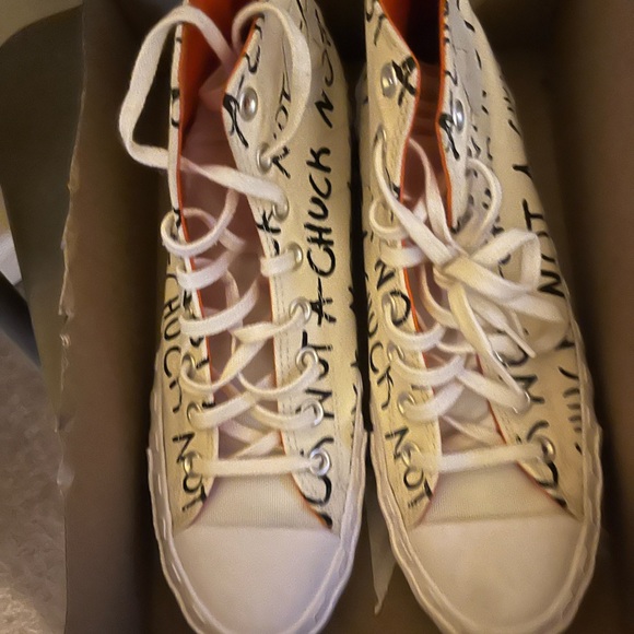 Converse high top off white /orange - Picture 3 of 5